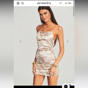 Retrofête Fawn Dress color: Brown Palm